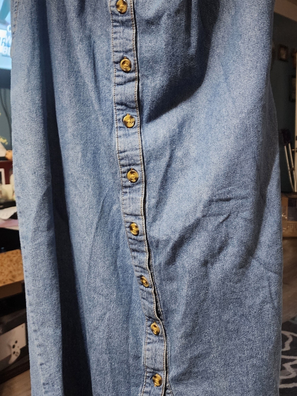 Serengeti Blue Denim Skirt Sz MED